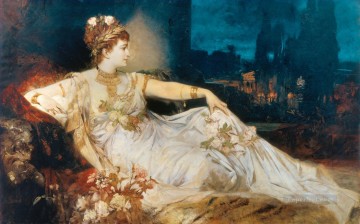 charlotte wolter als messalina Academic Hans Makart Oil Paintings